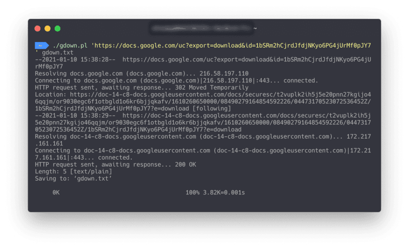 gdown.pl 스크립트 다운로드